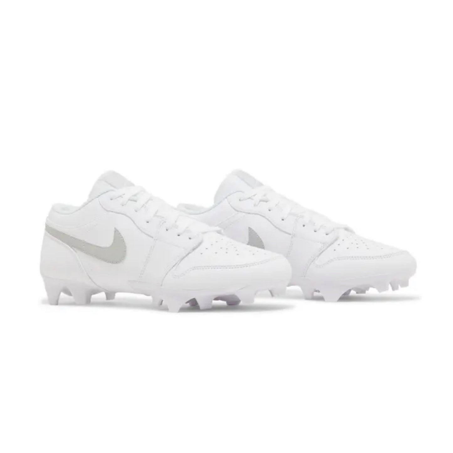Nike JORDAN 1 Low TD Football Cleats - White “Fog Grey”