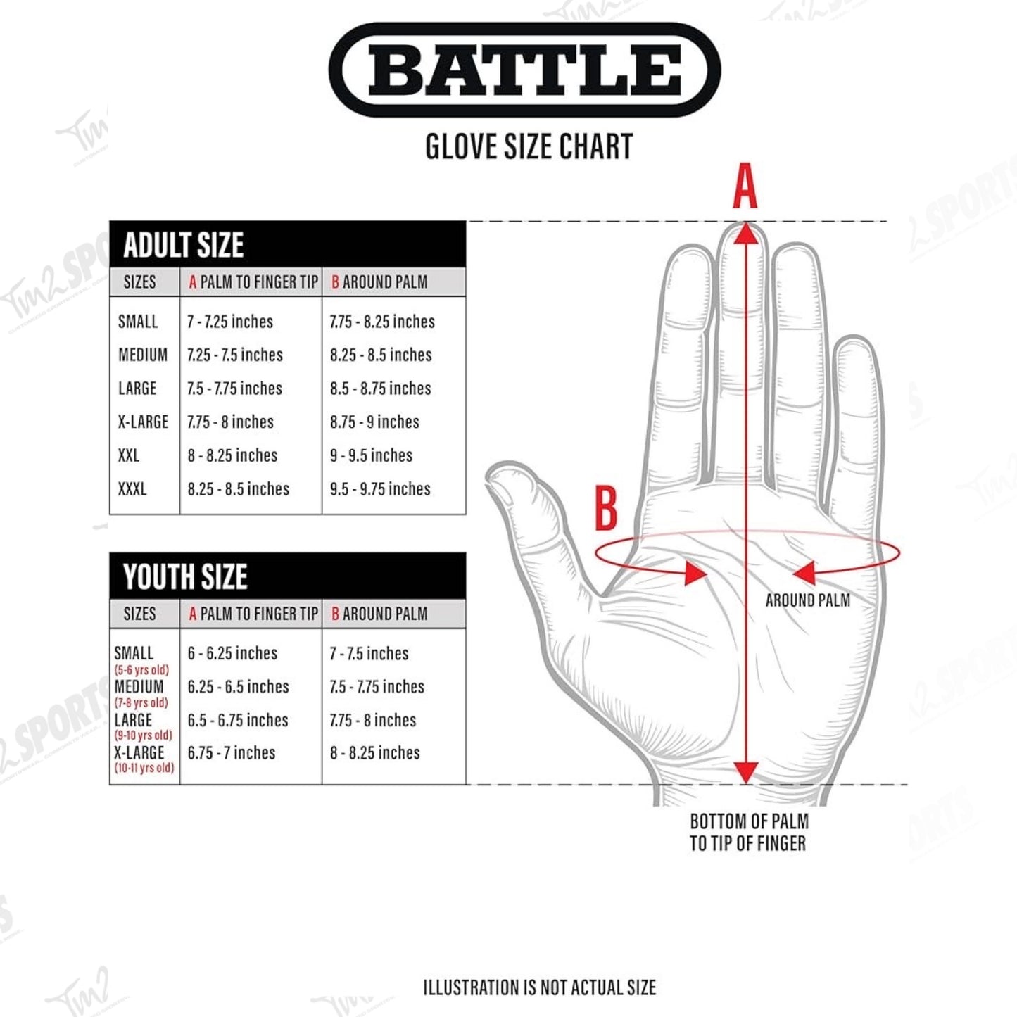 Battle Double Threat Football Receiver Gloves - Royal Blue