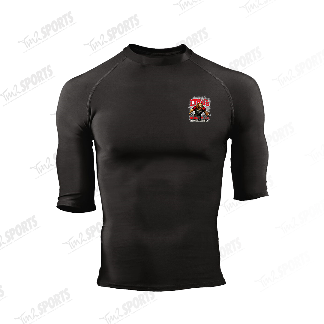 MJLI25 - Pro Compression 1/2 Sleeve Crew - Black