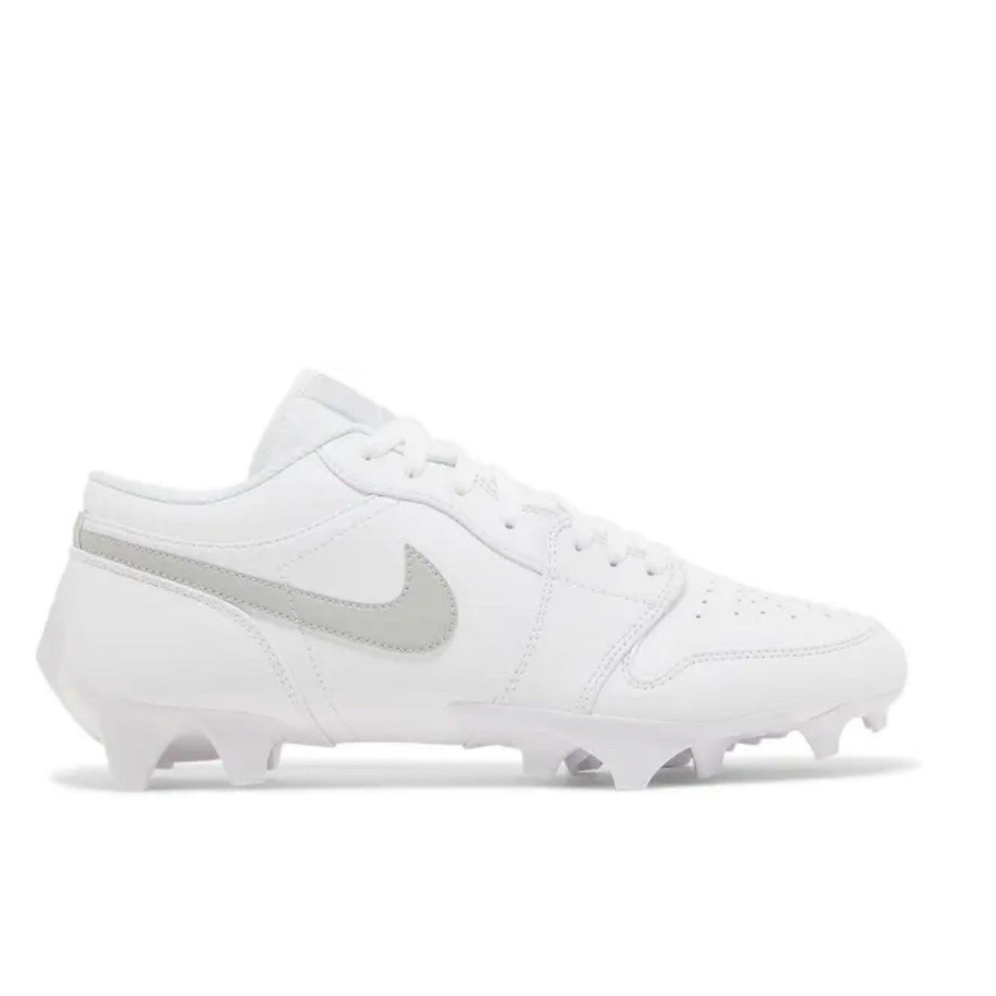 Nike JORDAN 1 Low TD Football Cleats - White “Fog Grey”