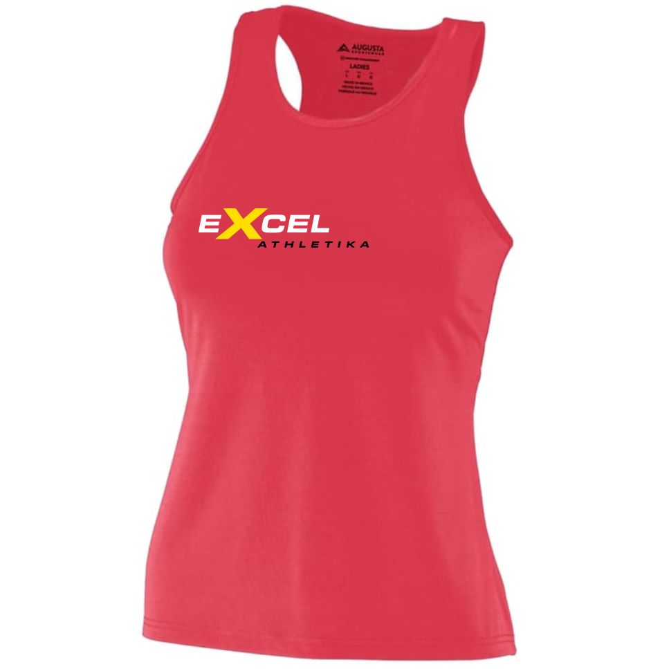 EX24 - Ladies Racerback Poly/Spandex Tank - Red