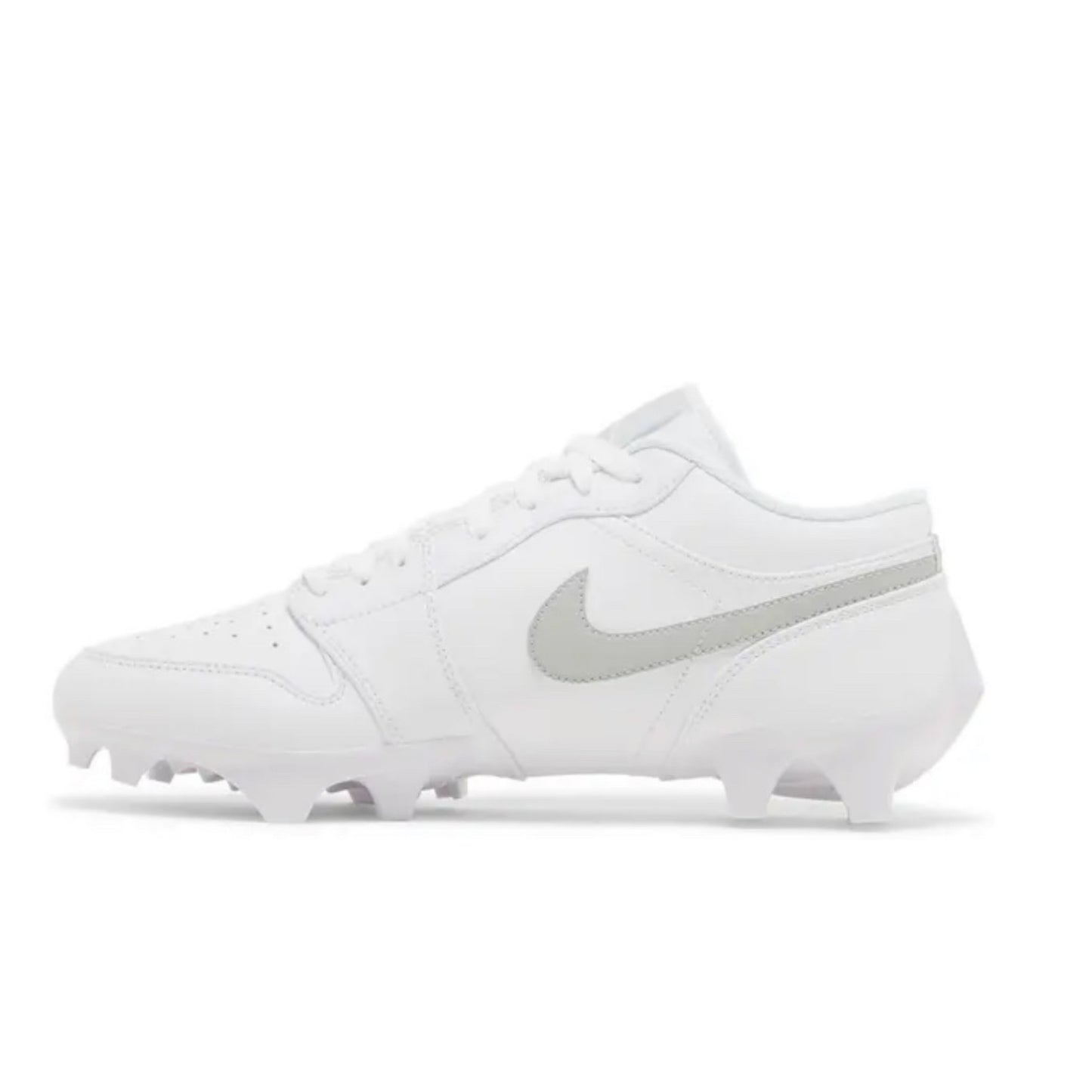 Nike JORDAN 1 Low TD Football Cleats - White “Fog Grey”