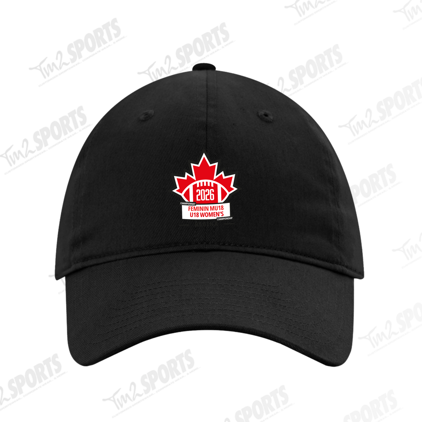 WOM26 - Cotton Twill Dad Hat - Black