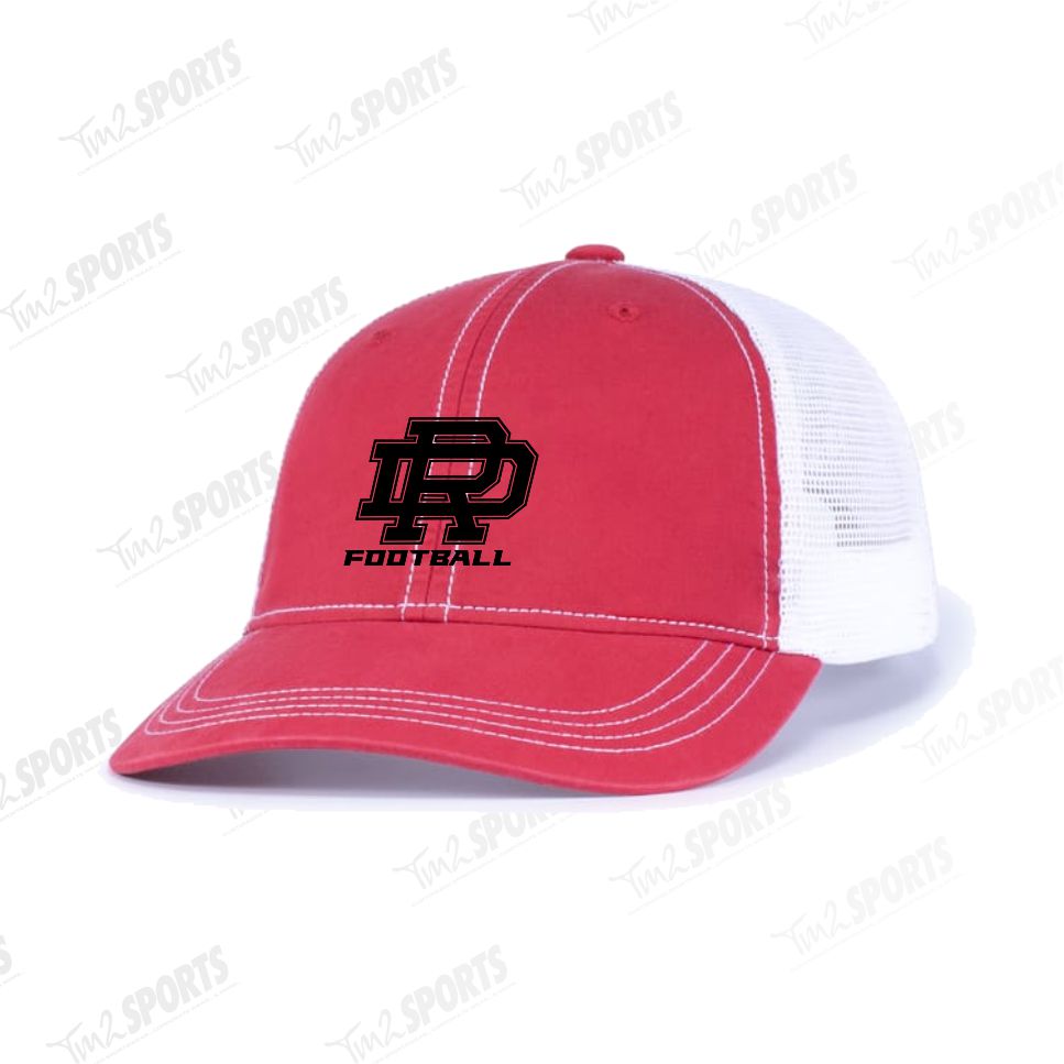 DFB25 - Vintage Trucker Snapback Cap - Red