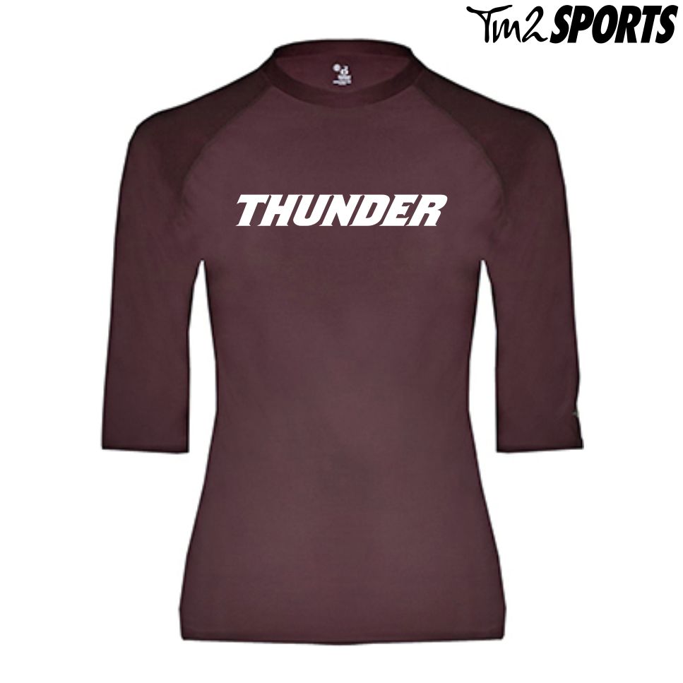 PLAY25 - Sport Pro-Compression Half Sleeve Shirt - Maroon
