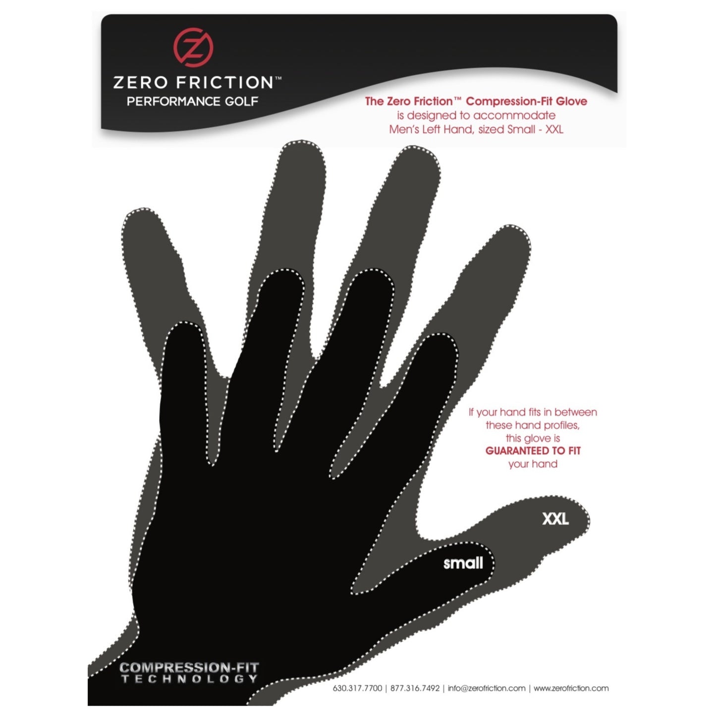 Zero Friction™ Men's Compression Golf Glove