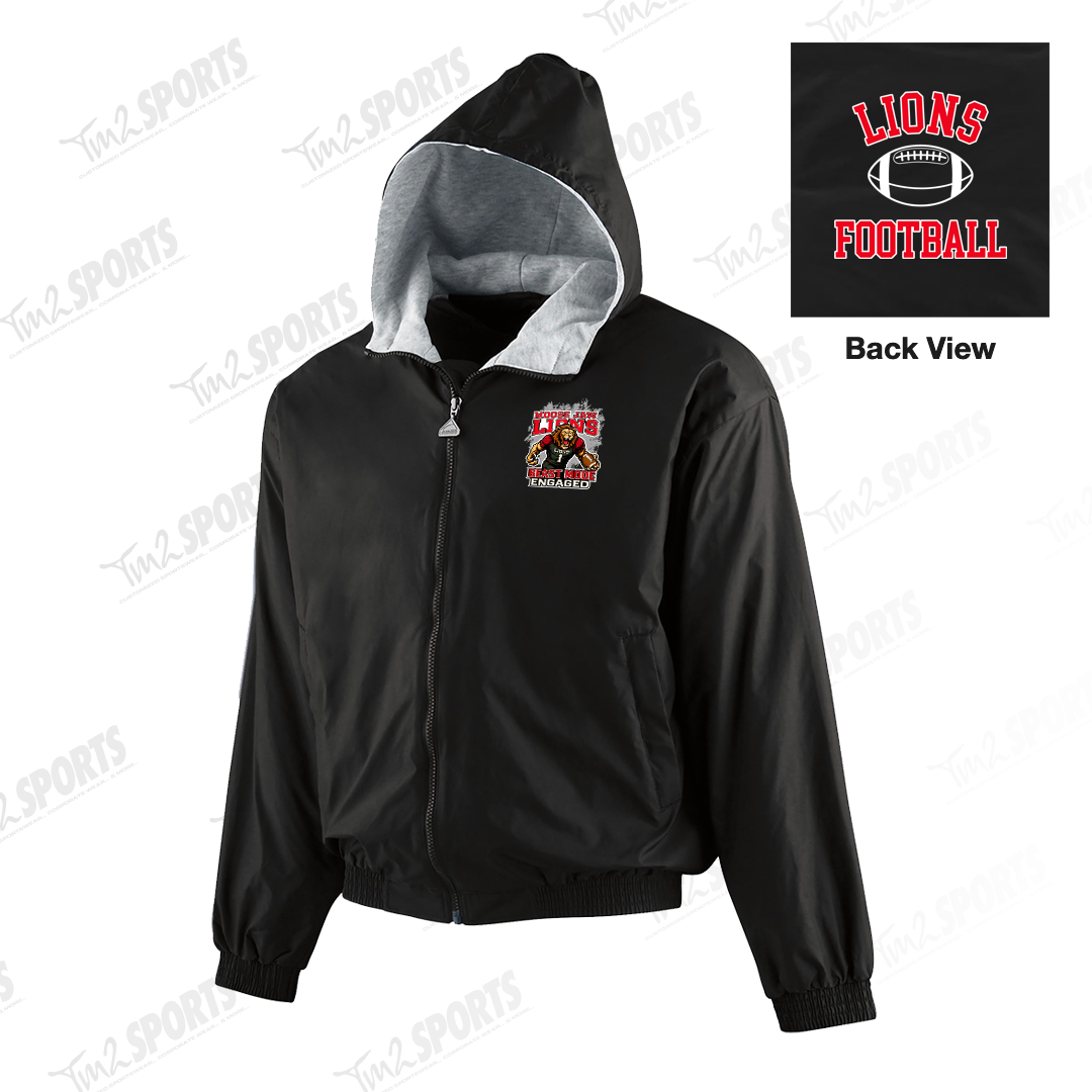 MJLI25 - Hooded Taffeta Jacket/Fleece Lined - Black