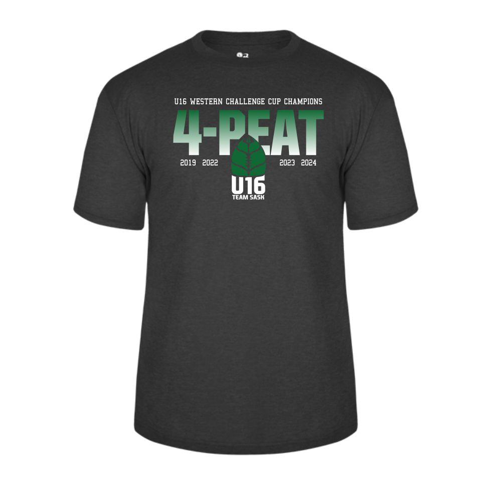 U16CHAMPS - Triblend Short Sleeve Tee - Black Heather