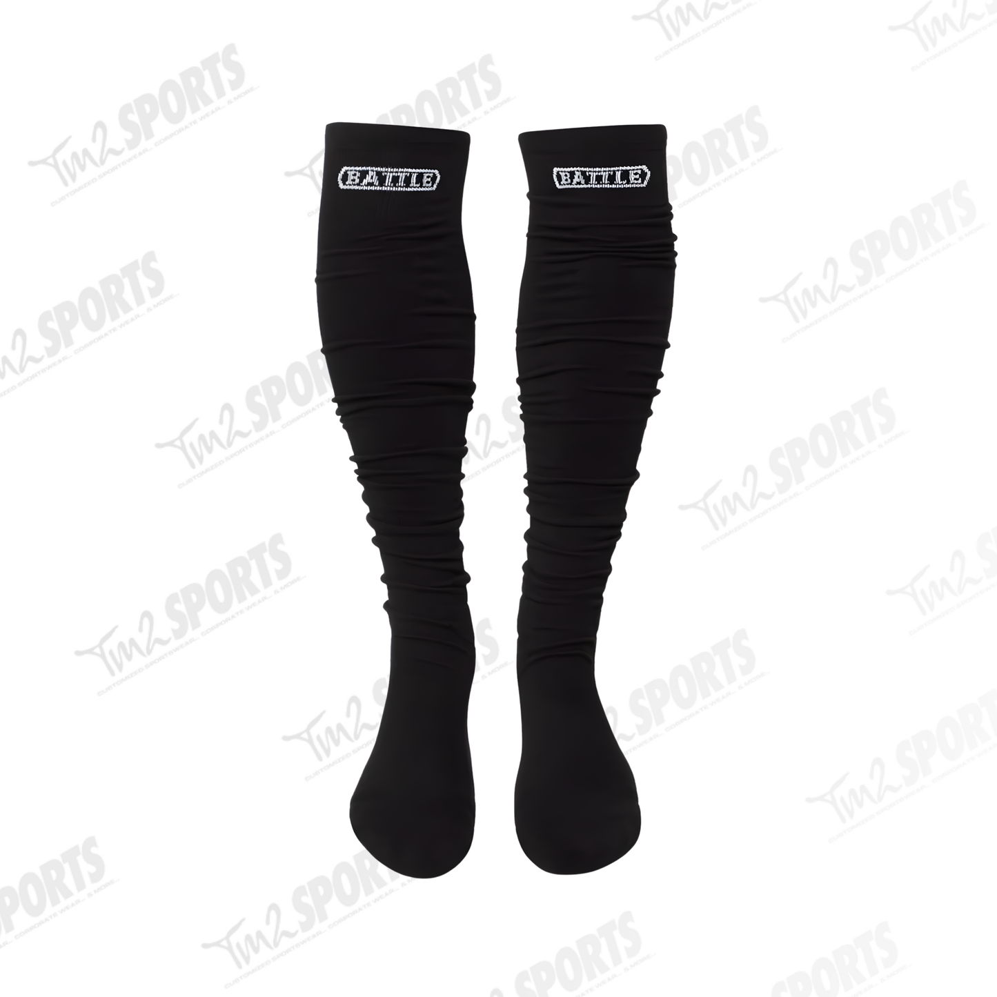 Battle Long Football Socks - Black