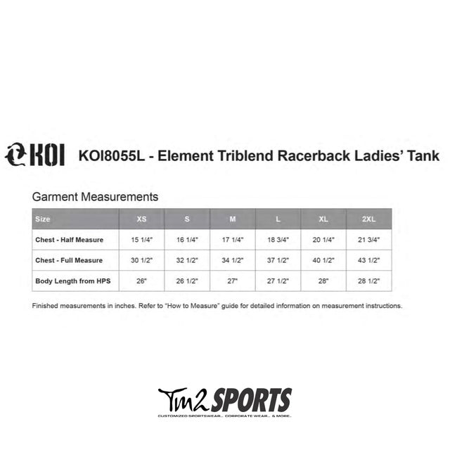 L10 - Ladies KOI Racerback Tank - Grey