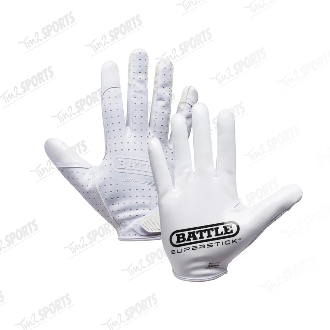 BISB26 - Battle Doom Speed Receiver Gloves - White