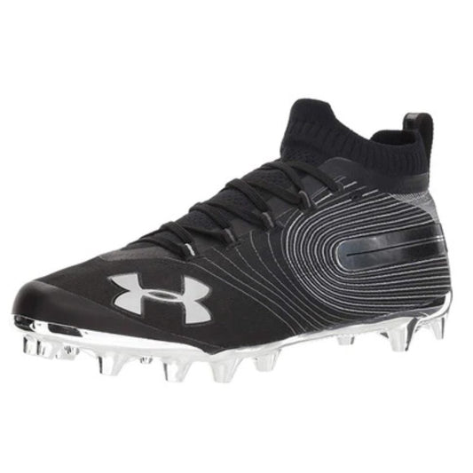 Under Armour Men's Spotlight MC Football Cleat - Black/Silver