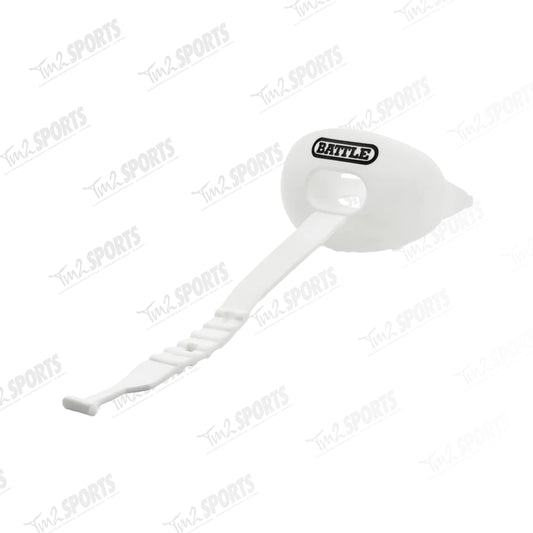 Battle Oxygen Football Mouthguard with Connected Strap - White