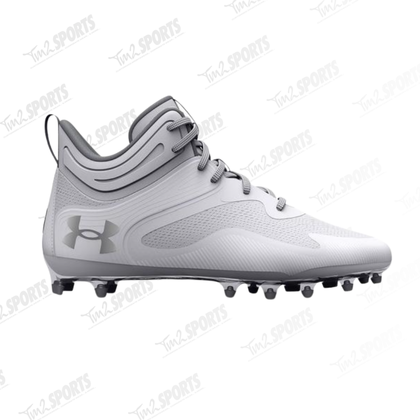 Under Armour Men’s Command MC Mid Lacrosse Cleats - White
