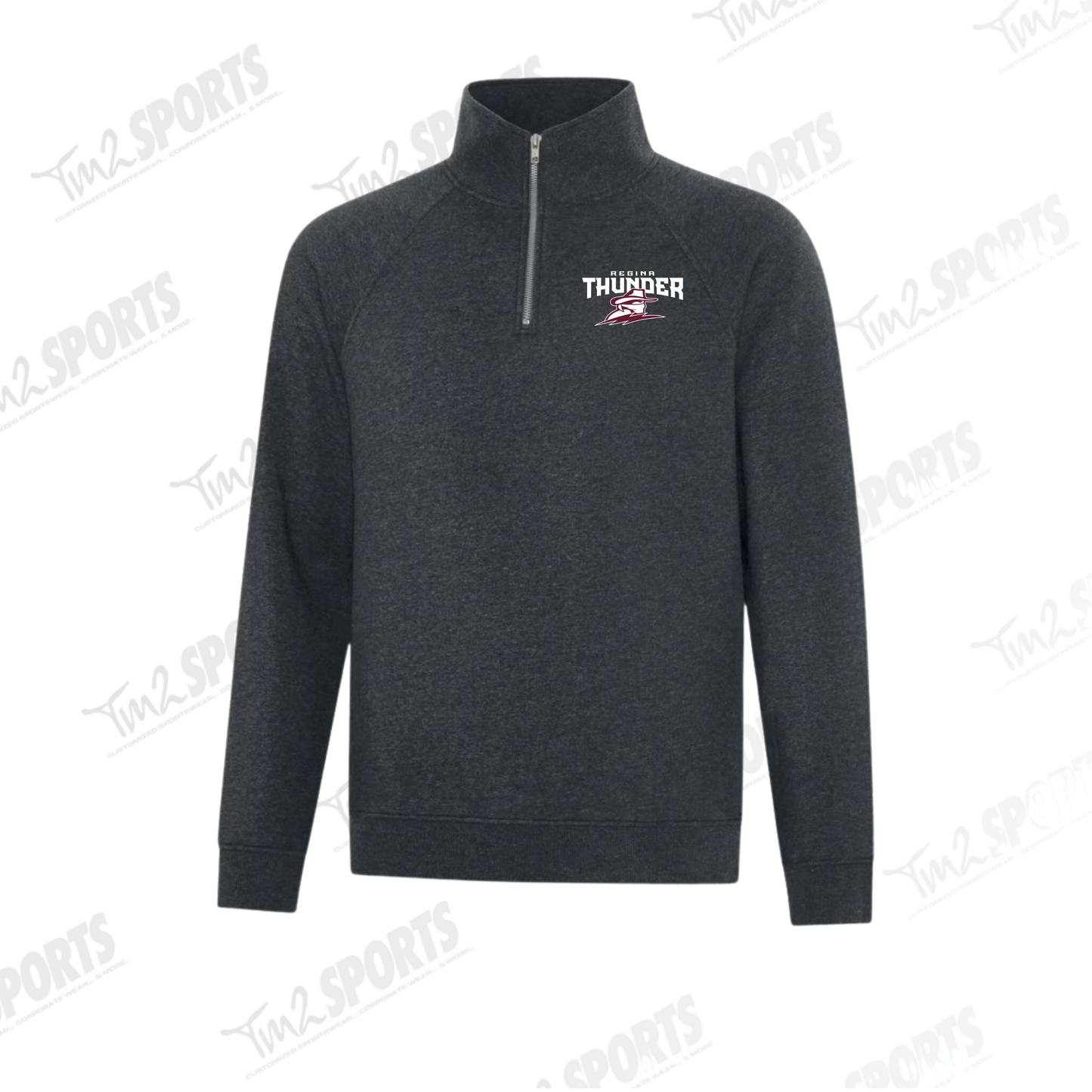 26RTFAN - Fleece Vintage 1/4 Zip Sweatshirt - Black