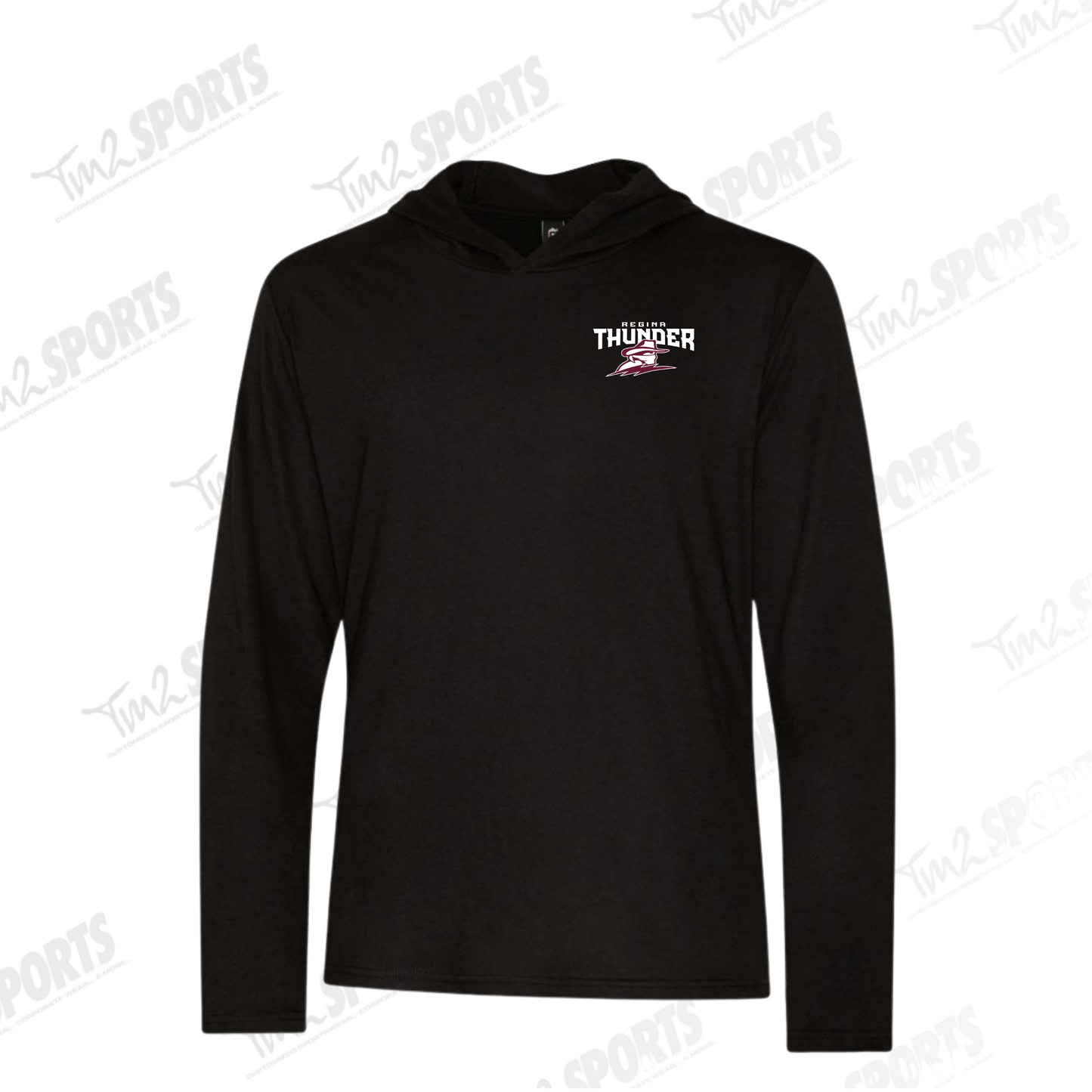 26RTFAN - Koi Triblend Long Sleeve Hoodie Tee - Black