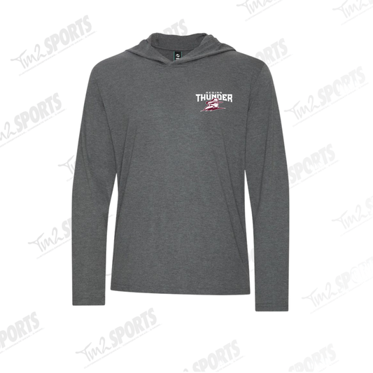 26RTFAN - Koi Triblend Long Sleeve Hoodie Tee - Grey