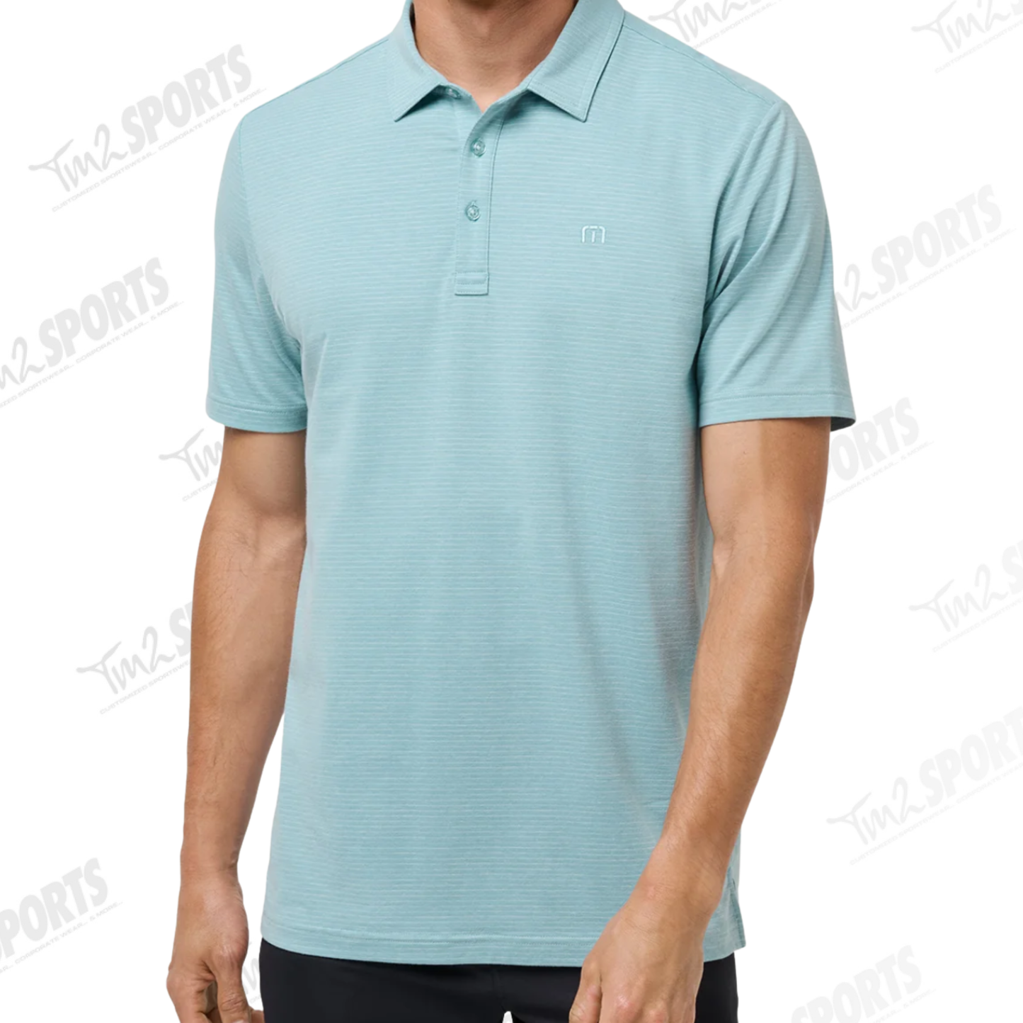 Travis Mathew The Heather Polo - Eggshell Blue