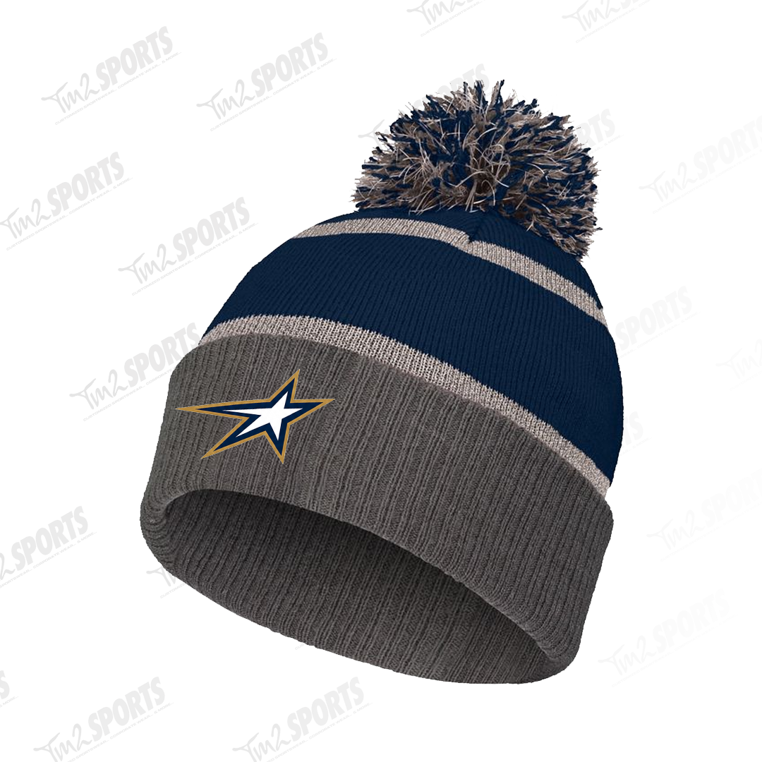 BETH26 - Reflective Beanie - Navy/Grey