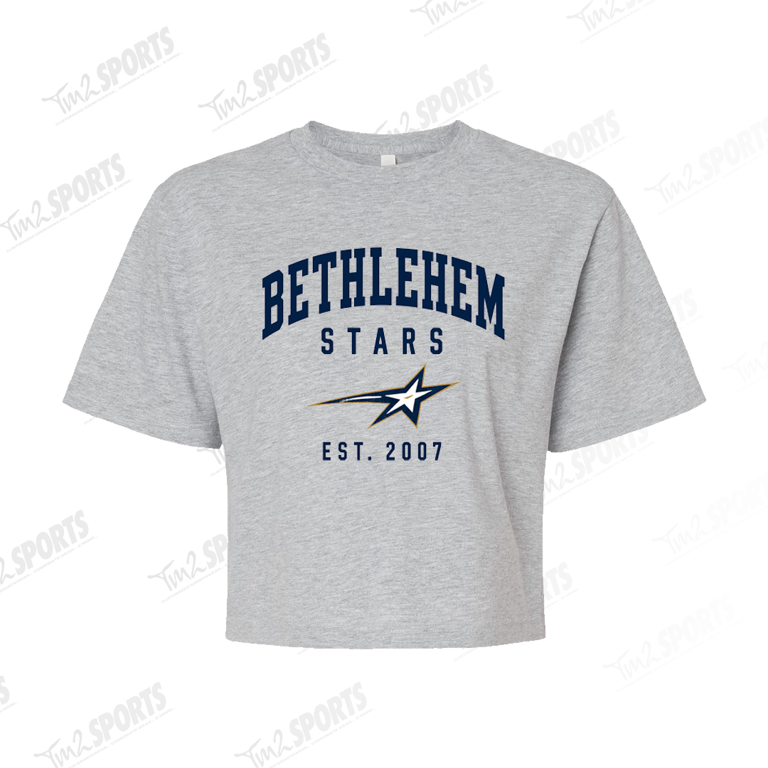 BETH26 - AA Women's Fine Jersey Mid-Length Boxy Tee - Grey