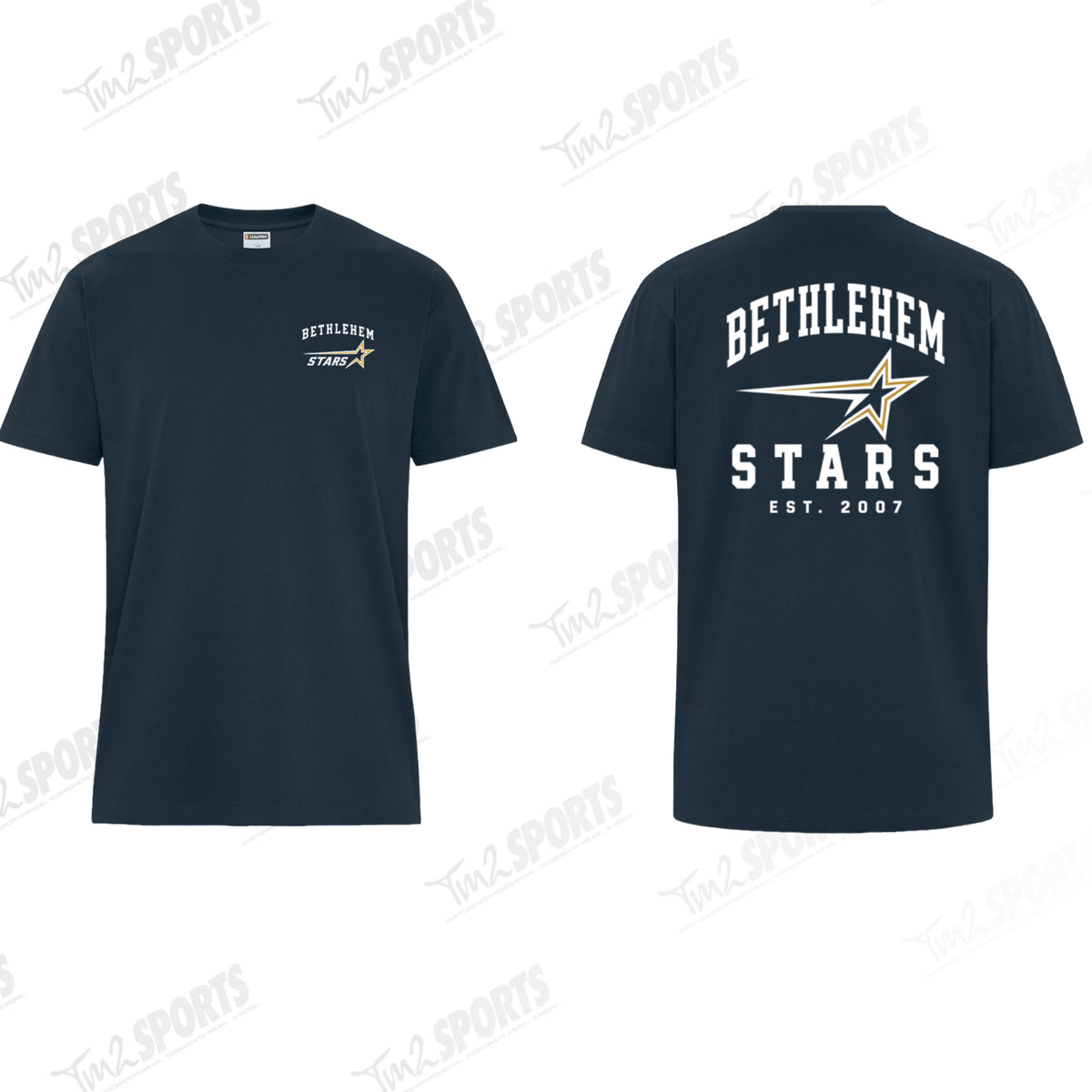 BETH26 - Ring Spun Short Sleeve Tee - Navy