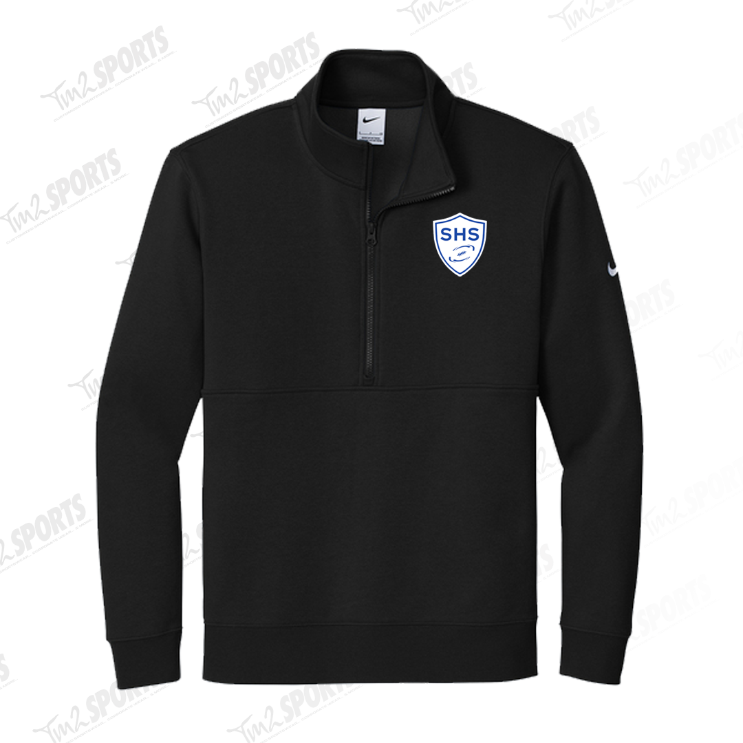 SHAD26 - Nike Club Fleece 1/2 Zip - Black