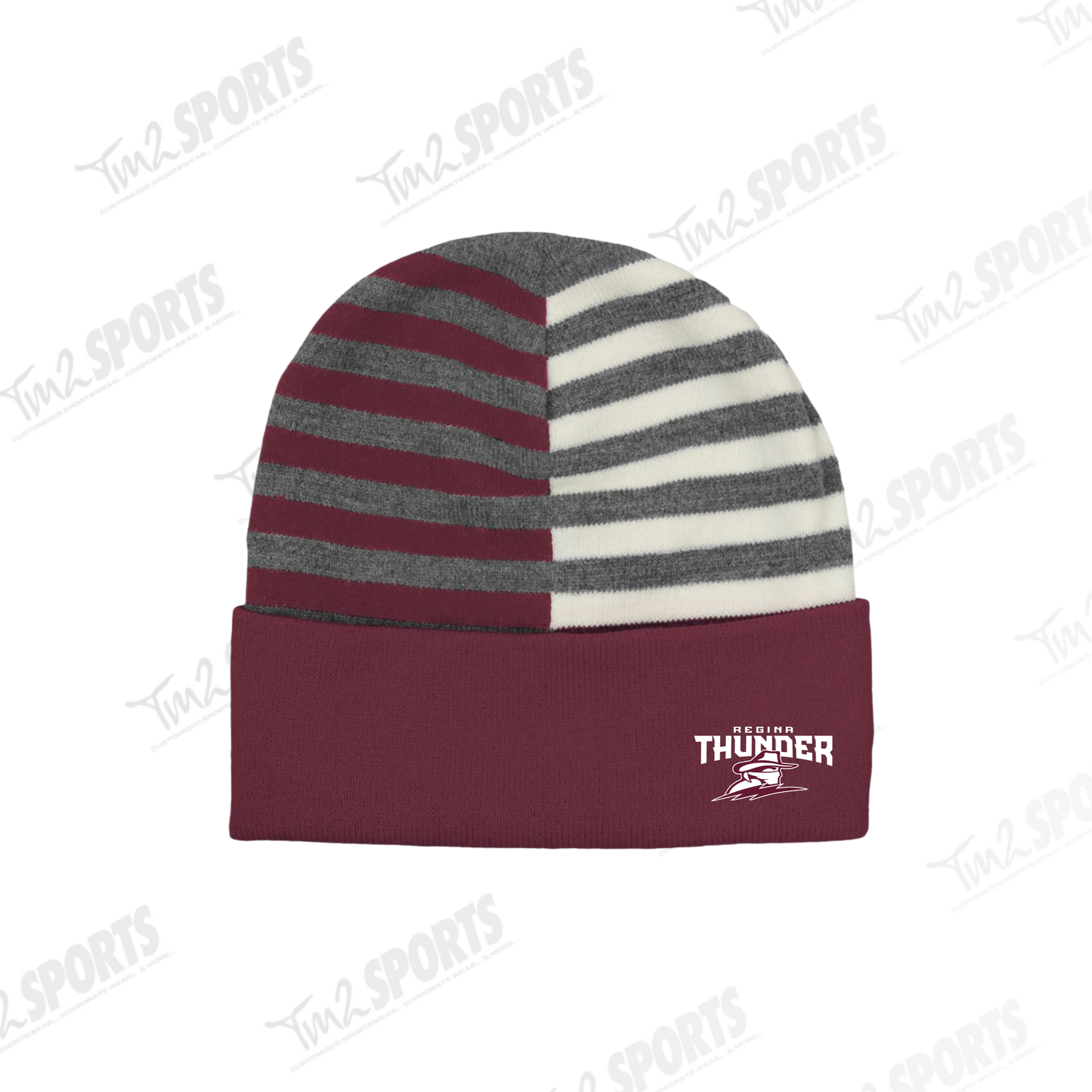 26RTFAN - Super Stripe Beanie - Maroon
