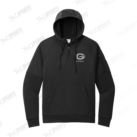 GUAR26  - Nike Therma-FIT Pocket 1/4-Zip Fleece Hoodie - Black