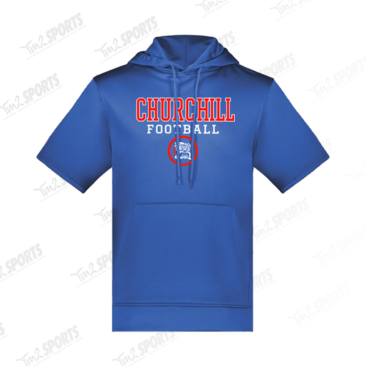 CHUR26 - Wicking Fleece Short Sleeve Hoodie - Royal