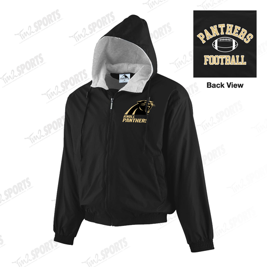 KPAN25 - Hooded Taffeta Jacket/Fleece Lined - Black