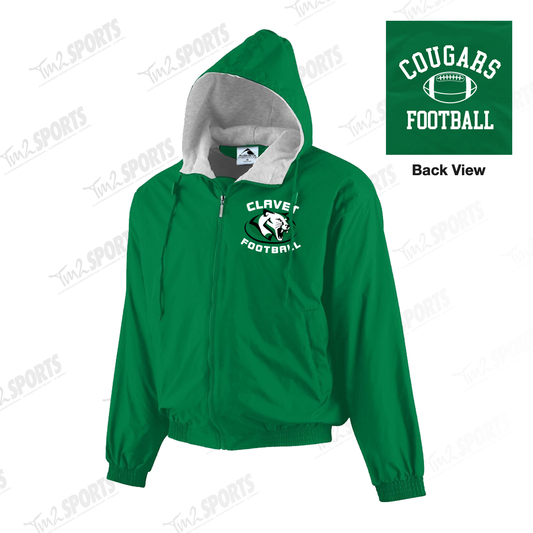 KCLA25 - Hooded Taffeta Jacket/Fleece Lined - Green