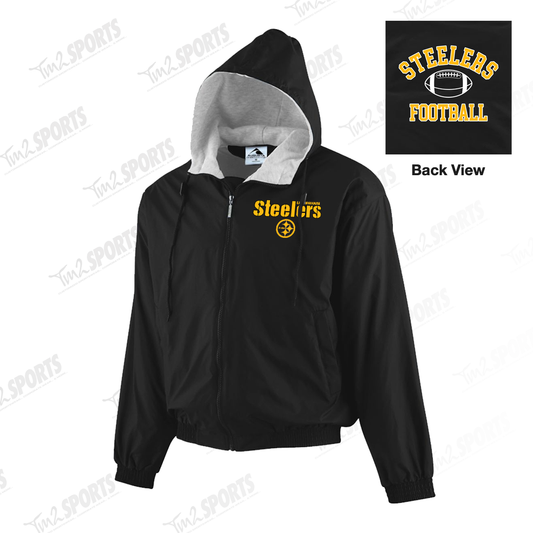 KSTE25 - Hooded Taffeta Jacket/Fleece Lined - Black