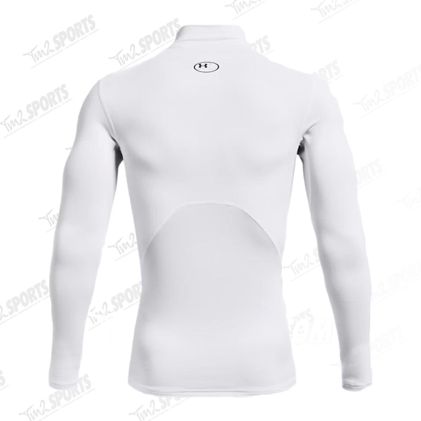UA Coldgear Men's Compression Mock Long Sleeve - White