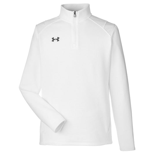 Under Armour Men's Hustle Quarter-Zip Pullover Sweatshirt - White