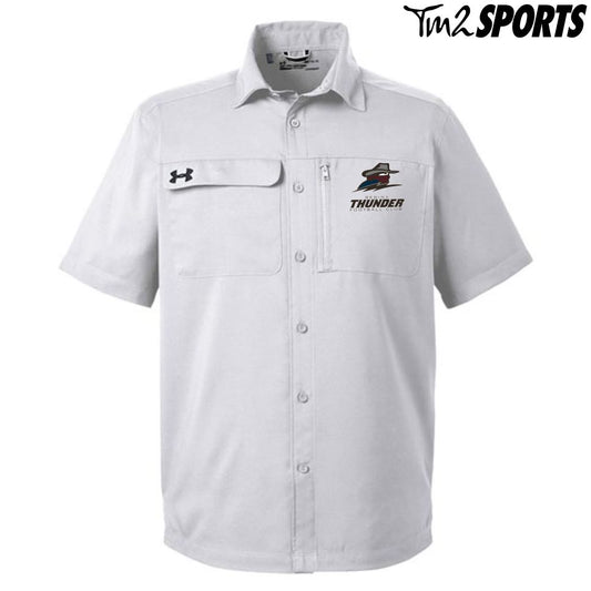 PLAY25 - Under Armour Motivate Coach Woven Shirt - Grey