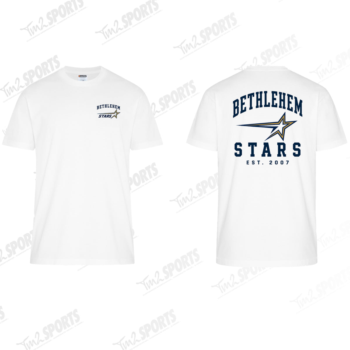 BETH26 - Ring Spun Short Sleeve Tee - White