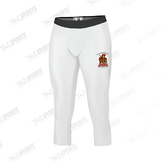 MJSP25 - Compression Tights Calf Length - White