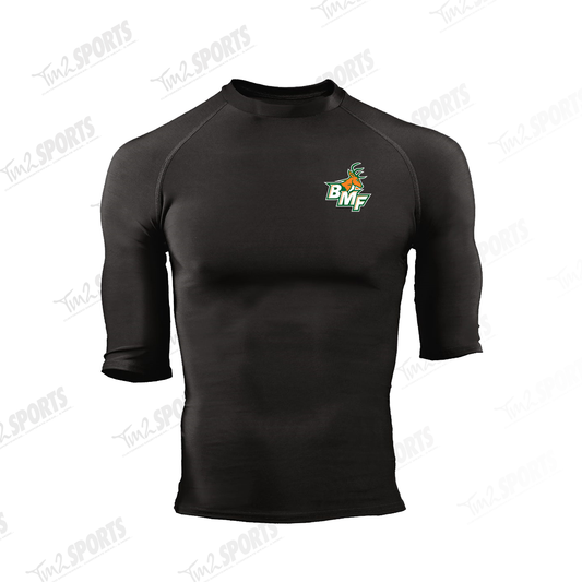 KBBU25 - Pro Compression 1/2 Sleeve Crew - Black