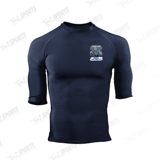 MJBU25 - Pro Compression 1/2 Sleeve Crew - Navy