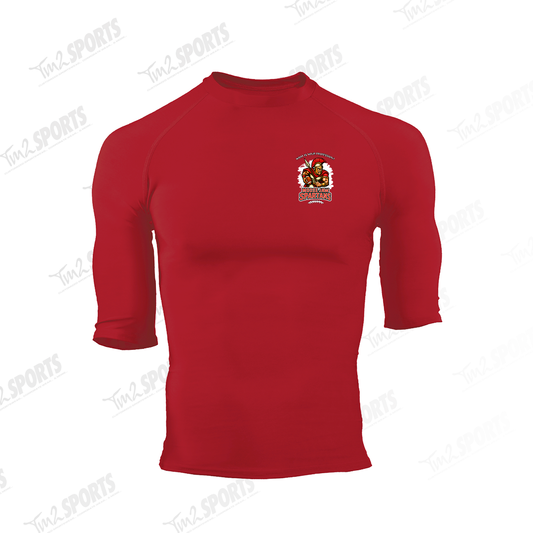 MJSP25 - Pro Compression 1/2 Sleeve Crew - Red