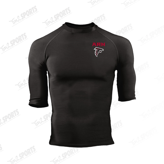 KARN25 - Pro Compression 1/2 Sleeve Crew - Black