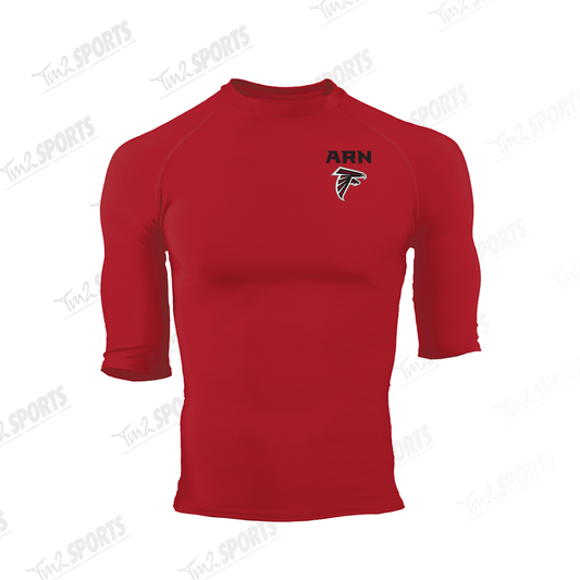 KARN25 - Pro Compression 1/2 Sleeve Crew - Red