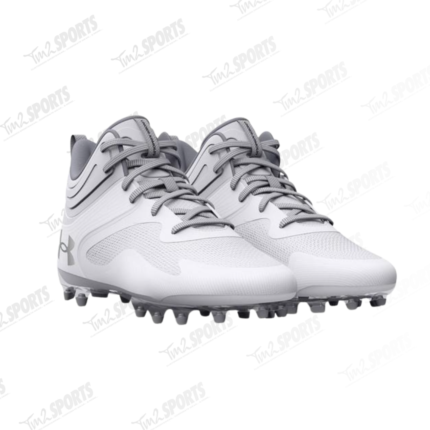 Under Armour Men’s Command MC Mid Lacrosse Cleats - White