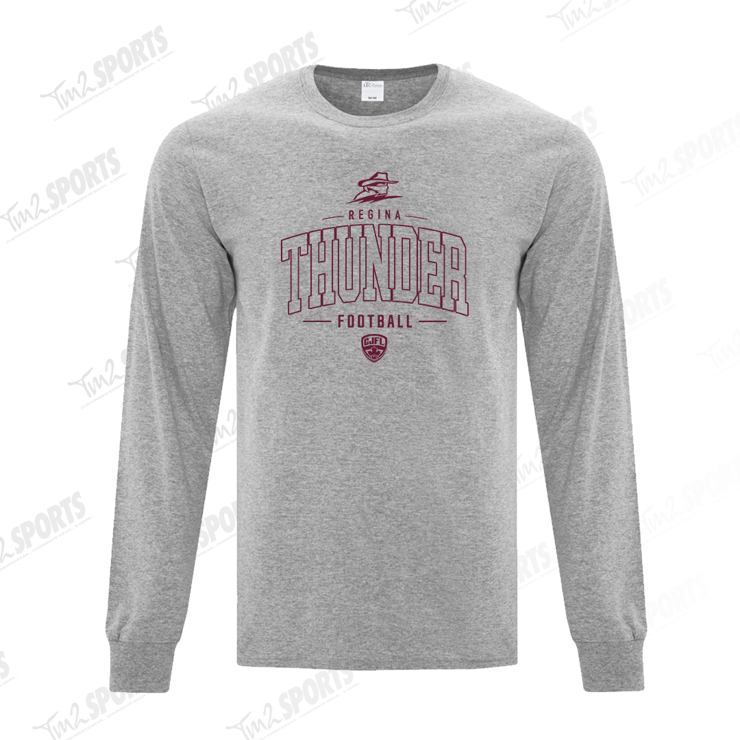 26RTFAN - *NEW HW* Cotton Blend Long Sleeve Tee - Grey