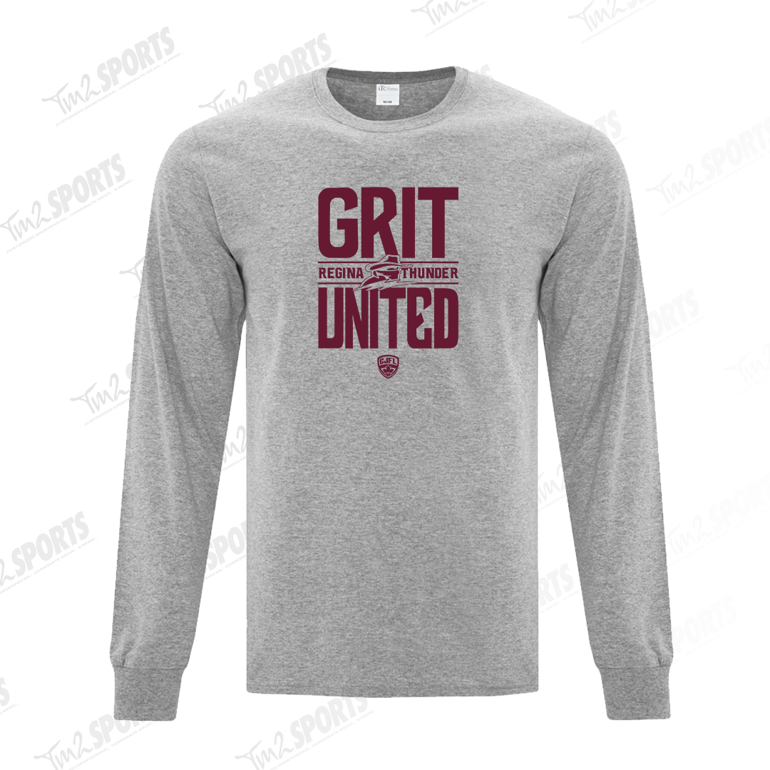 26RTFAN - *NEW GU* Cotton Blend Long Sleeve Tee - Grey