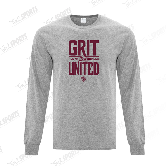 26RTFAN - *NEW GU* Cotton Blend Long Sleeve Tee - Grey
