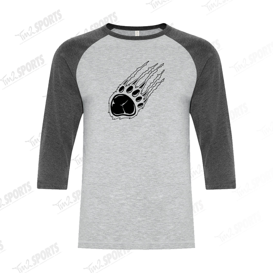 BFON26 - Ringspun Baseball Tee - Charcoal/Grey