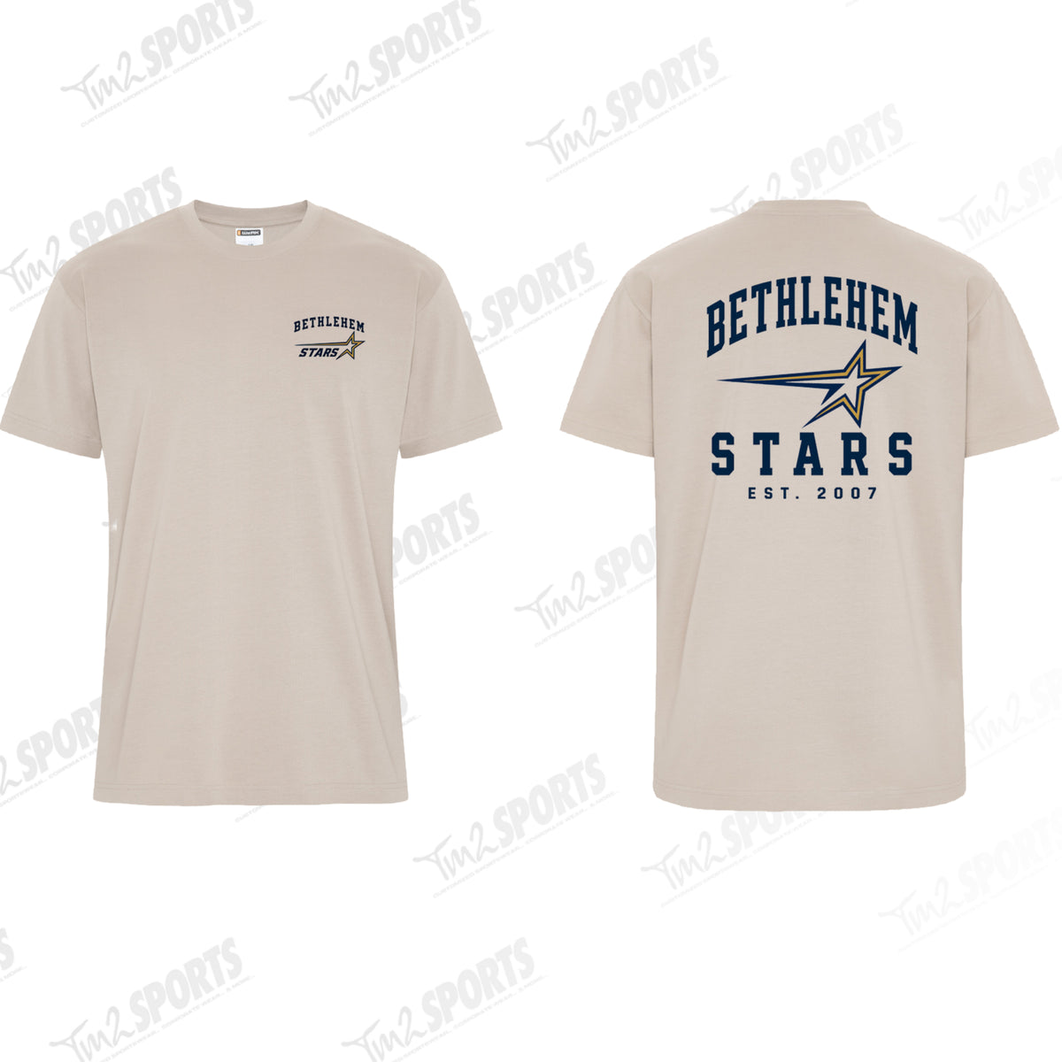 BETH26 - Ring Spun Short Sleeve Tee - Sand