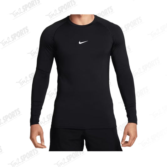 Nike Pro Men's Dri-FIT Tight Long-Sleeve Fitness Top - Black