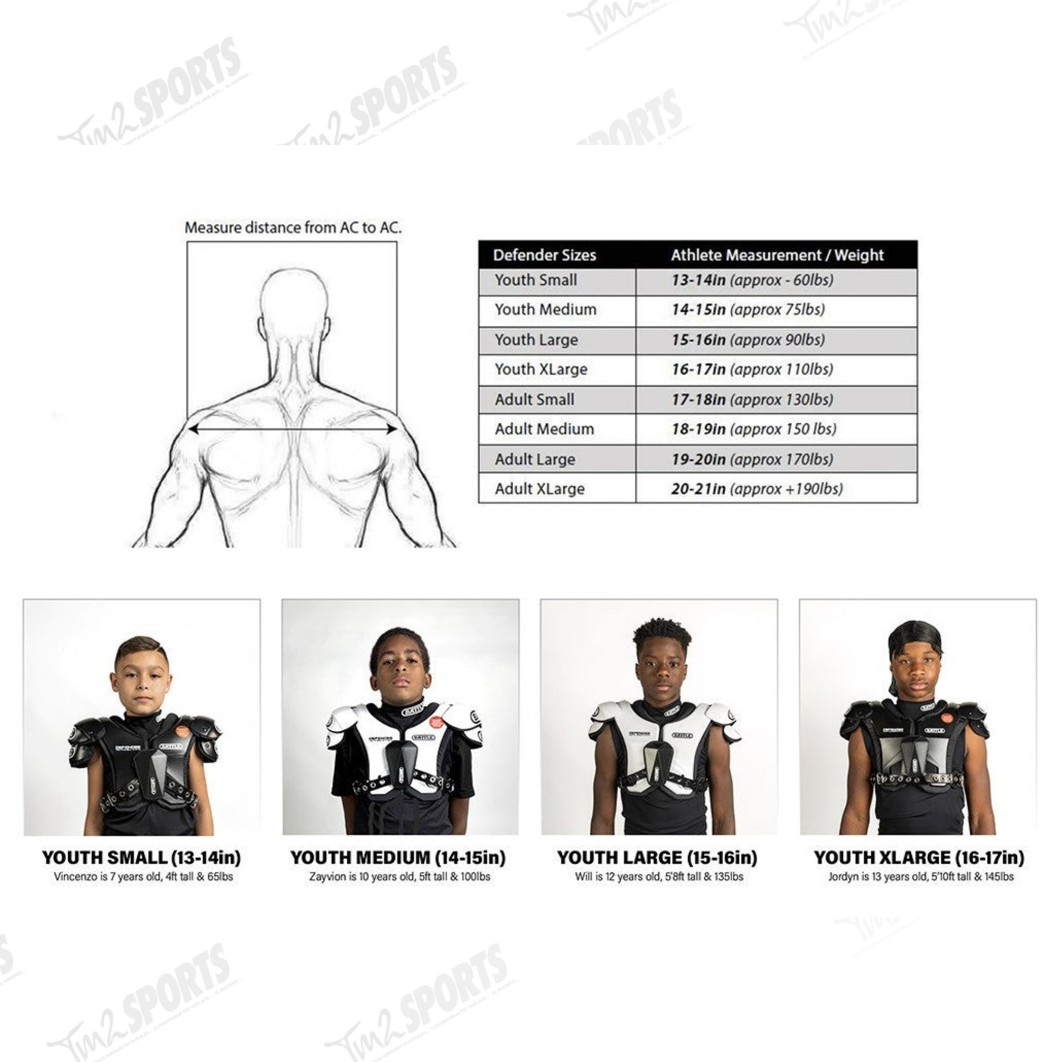 Battle Defender Lightweight Football Shoulder Pads Adult - White – TM2